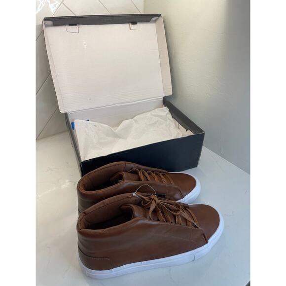 London Fog LFM-Dorance Cognac Brown Memory Foam Sneakers 9M New w/Box - Picture 10 of 11
